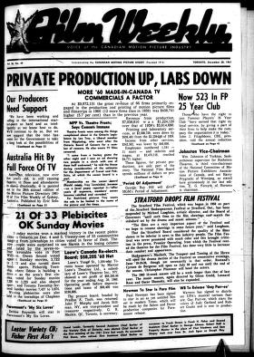 Cover image for Canadian Film Weekly