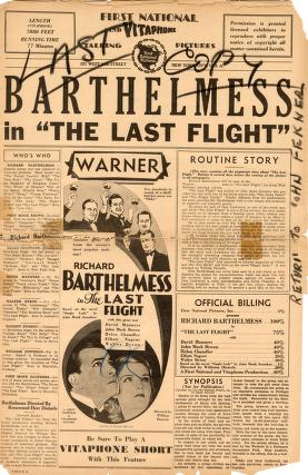 Pressbook for The Last Flight  (1931)