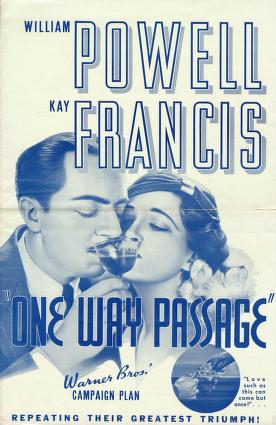 Pressbook for One Way Passage  (1932)