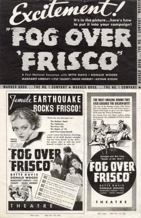 Pressbook for Fog Over Frisco  (1934)