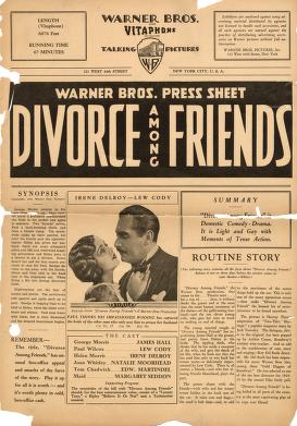 Pressbook for Divorce Among Friends  (1930)