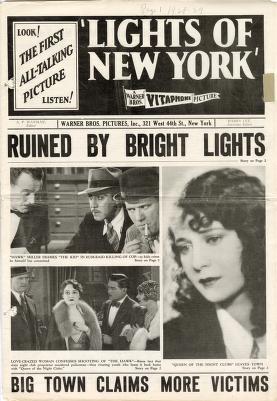 Pressbook for Lights of New York  (1928)