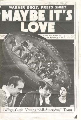 Pressbook for Maybe Its Love  (1930)