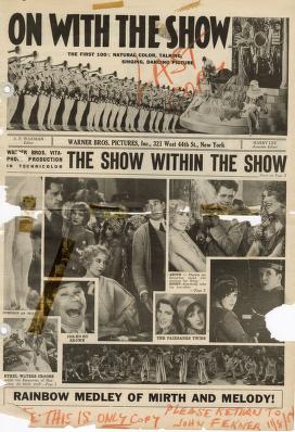 Pressbook for On with the Show (1929)
