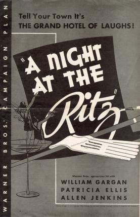 Pressbook for A Night at the Ritz (1935)