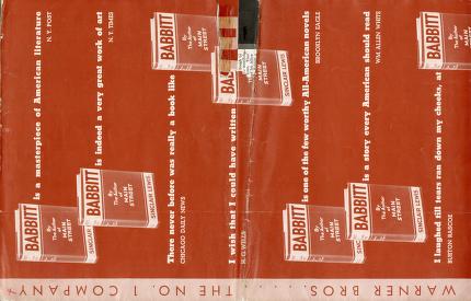 Pressbook for Babbitt  (1934)