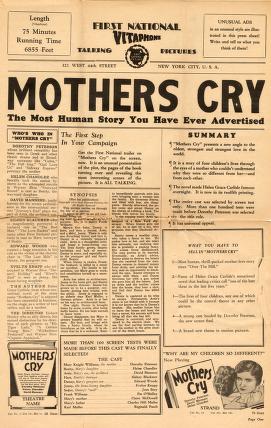 Pressbook for Mothers Cry  (1930)