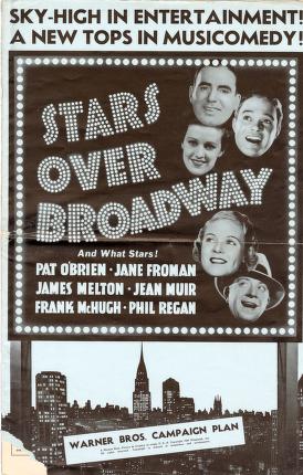 Pressbook for Stars over Broadway  (1935)