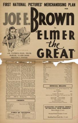 Pressbook for Elmer the Great  (1933)