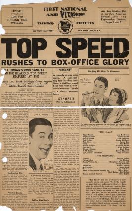 Pressbook for Top Speed  (1930)