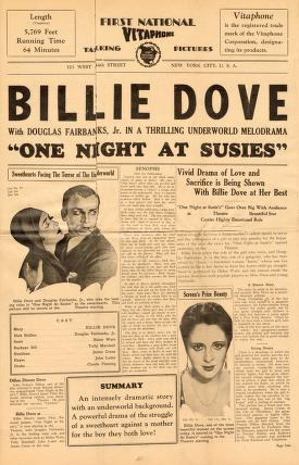 Pressbook for One Night at Susies  (1930)