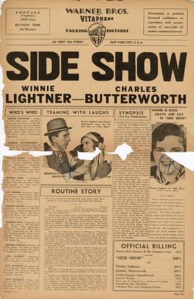 Pressbook for Side Show  (1931)