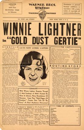 Pressbook for Gold Dust Gertie  (1931)