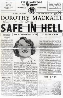 Pressbook for Safe in Hell  (1931)