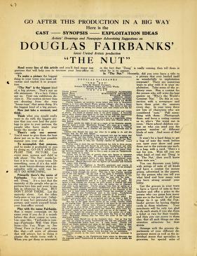 Pressbook for The Nut  (1921)