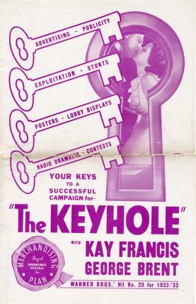 Pressbook for The Keyhole  (1933)