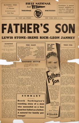 Pressbook for Father's Son  (1931)