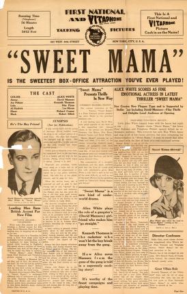 Pressbook for Sweet Mama  (1930)