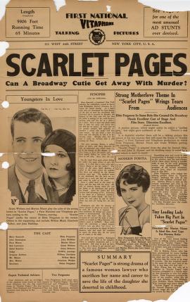 Pressbook for Scarlet Pages  (1930)