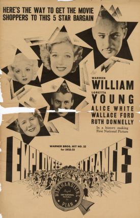 Pressbook for Employees' Entrance  (1933)