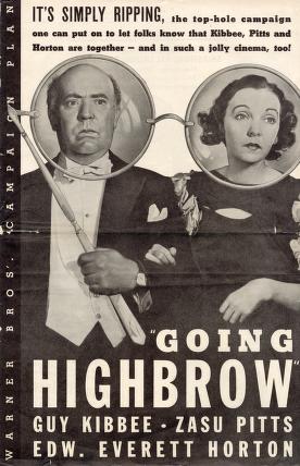 Pressbook for Going Highbrow  (1935)