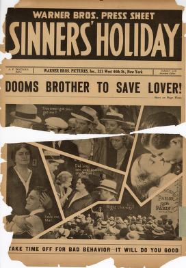 Pressbook for Sinners Holiday  (1930)