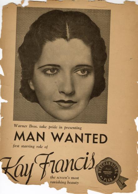 Pressbook for Man Wanted  (1932)