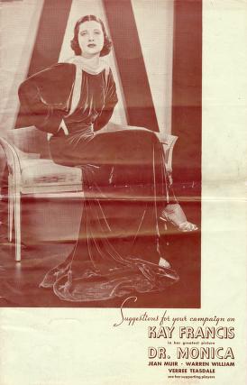 Pressbook for Dr. Monica  (1934)