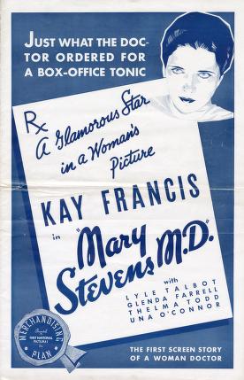 Pressbook for Mary Stevens MD  (1933)