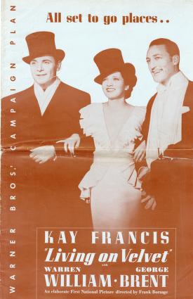 Pressbook for Living on Velvet  (1935)