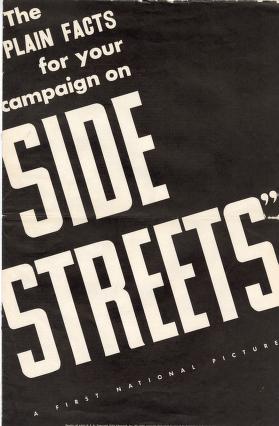 Pressbook for Side Streets  (1934)
