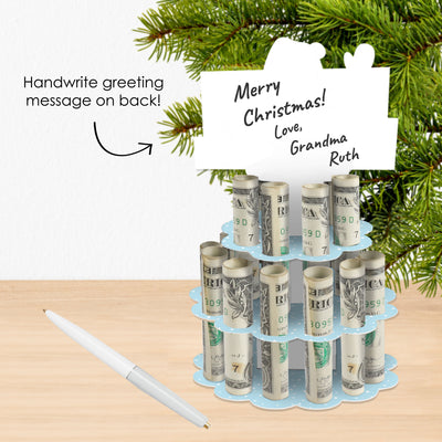 Very Merry Christmas - DIY Holiday Santa Claus Party Money Holder Gift - Cash Cake