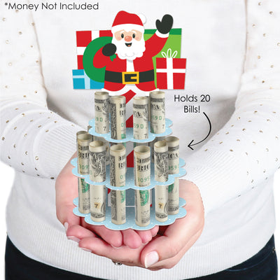 Very Merry Christmas - DIY Holiday Santa Claus Party Money Holder Gift - Cash Cake