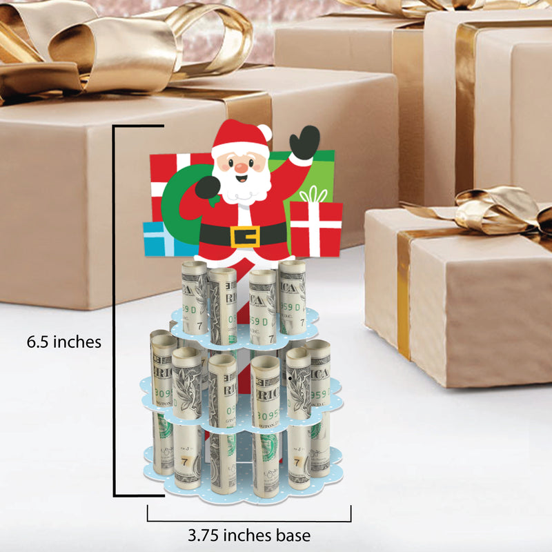 Very Merry Christmas - DIY Holiday Santa Claus Party Money Holder Gift - Cash Cake